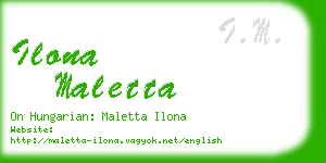 ilona maletta business card